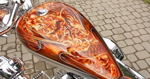 Aerografia - graffiti na motocyklu