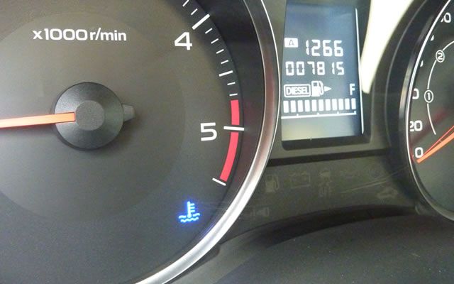 Subaru XV nie ma wstaźnika temperatury...